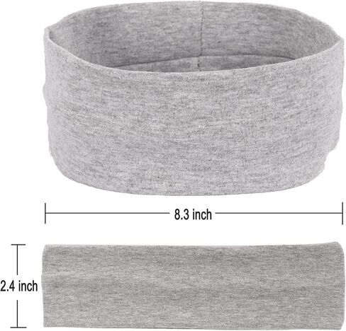 MapofBeauty 3 Pack Yoga Headbands Stretchy Cotton Head Band Hairwarp Sports Running Exercise Gym (Black) in Saudi Arabia