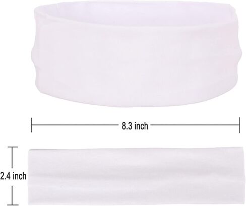 MapofBeauty 3 Pack Yoga Headbands Stretchy Cotton Head Band Hairwarp Sports Running Exercise Gym (Black) in Saudi Arabia