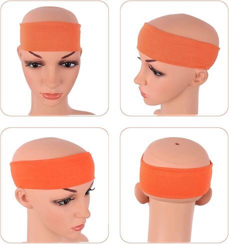 MapofBeauty 3 Pack Yoga Headbands Stretchy Cotton Head Band Hairwarp Sports Running Exercise Gym (Black) in Saudi Arabia