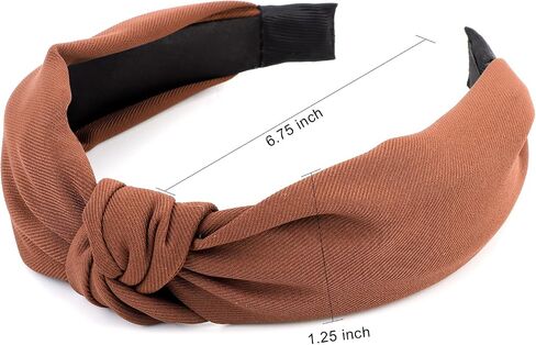 YISSION 4PCS Knotted Headbands for Women Girls Non Slip Bandana Head Bands Top Knot Headband for Women Black White Blue Headband Hair Accessories for Women in Saudi Arabia