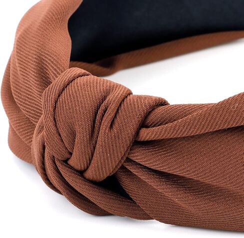 YISSION 4PCS Knotted Headbands for Women Girls Non Slip Bandana Head Bands Top Knot Headband for Women Black White Blue Headband Hair Accessories for Women in Saudi Arabia