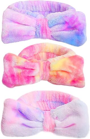 WSYUB Spa Headband, Makeup Headband, Fluffy Makeup Headbands, Slumber Party Supplies, Facial Headbands Headband for Washing Face, Bow Hair Band in Saudi Arabia