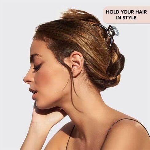 Kitsch Gold Metal Claw Clips - Large Claw Clips for Thick Hair, Gold Hair Clips for Girls, Metal Hair Clips for Women, Gold Claw Clips for Thin Hair, Metal Hair Claw Clips for Women & Cute Hair Clips in Saudi Arabia