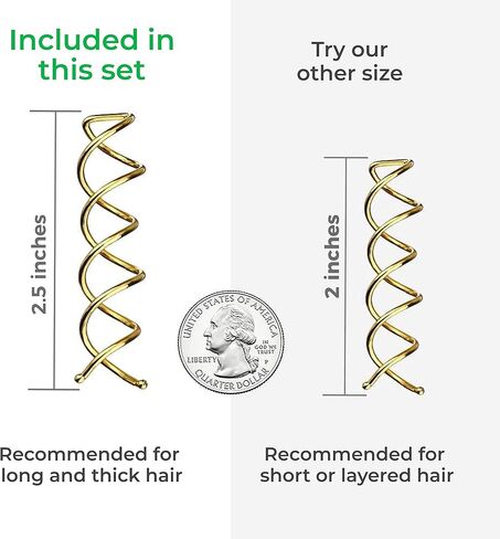 دبابيس شعر حلزونية من Hawwwy مكونة من 8 دبابيس دوارة، دبابيس شعر ملتوية سهلة وسريعة للنساء والأطفال، ملحقات شعر أوبدو، أداة كعكة فوضوية، أزياء بوبي صغيرة مثالية (أسود 2 بوصة) in Kuwait
