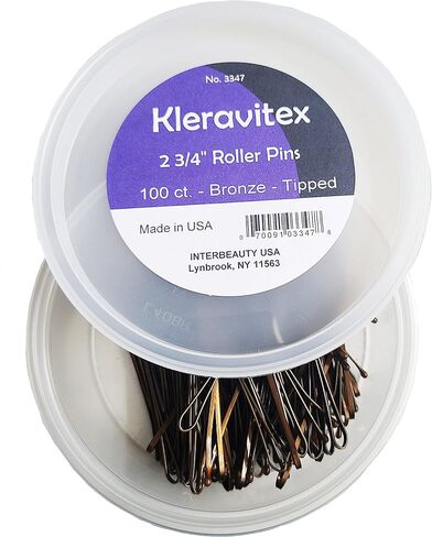 دبابيس شعر جامبو بوبي سوداء مقاس 2.75 سم من Kleravitex - دبابيس مسطحة ذات أطراف سوداء للنساء - مثالية للبكرات - دبابيس الشعر للتصفيف - مناسبة لجميع أنواع الشعر، 100 قطعة حوض صنع في الولايات المتحدة الأمريكية in Kuwait
