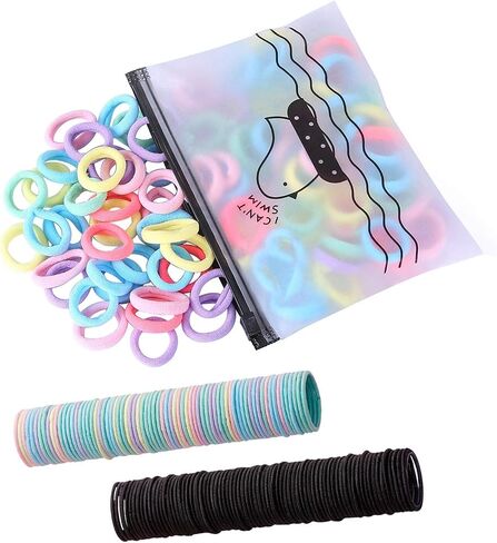 200 Pack Hair Ties BEoffer Baby Toddlers Girls Elastics Hair Bands No Damage Multicolor Colorful Small Rubber Bands Ponytail Pigtails Holders Not Harm to Hair (Macaron) in Saudi Arabia