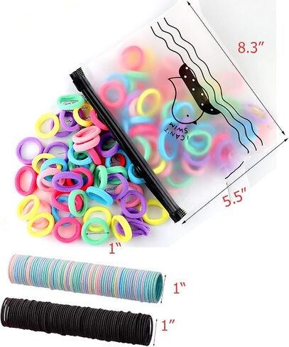 200 Pack Hair Ties BEoffer Baby Toddlers Girls Elastics Hair Bands No Damage Multicolor Colorful Small Rubber Bands Ponytail Pigtails Holders Not Harm to Hair (Macaron) in Saudi Arabia