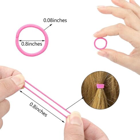 CÉLLOT 300PCS Toddler Hair Ties,2.7cm in Diameter No Crease Thumb Size Rubber Hair Elastics,Small Thin Hair Ponytail Holders Hair Accessories for Baby Girls Kids Children in Saudi Arabia