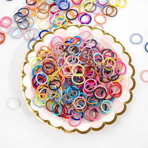 CÉLLOT 300PCS Toddler Hair Ties,2.7cm in Diameter No Crease Thumb Size Rubber Hair Elastics,Small Thin Hair Ponytail Holders Hair Accessories for Baby Girls Kids Children in Saudi Arabia