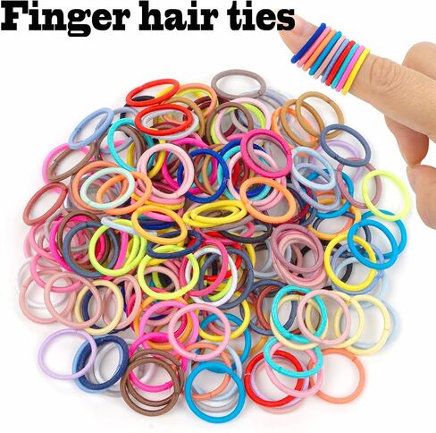 CÉLLOT 300PCS Toddler Hair Ties,2.7cm in Diameter No Crease Thumb Size Rubber Hair Elastics,Small Thin Hair Ponytail Holders Hair Accessories for Baby Girls Kids Children in Saudi Arabia