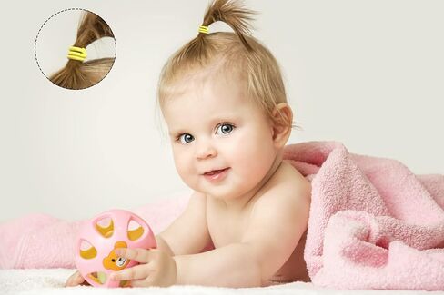 CÉLLOT 300PCS Toddler Hair Ties,2.7cm in Diameter No Crease Thumb Size Rubber Hair Elastics,Small Thin Hair Ponytail Holders Hair Accessories for Baby Girls Kids Children in Saudi Arabia