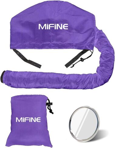 مرفق مجفف شعر بغطاء محرك السيارة - مجفف شعر كبير جدًا قابل للتعديل لمجفف الشعر المحمول باليد مع قبضة قابلة للتمدد وطول خرطوم ممتد (أرجواني) in Kuwait