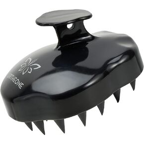 Hair Scalp Massager Shampoo Brush,Soft Silicone Hair Scrub Brush for Wet Dry Hair, Relax Scalp, Reduce Dandruff,Promote Hair Growth,Scalp Scrubber Hair Care Tools for Shower (Black)