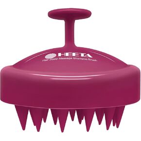 HEETA Scalp Massager Hair Growth, Scalp Scrubber with Soft Silicone Bristles for Hair Growth & Dandruff Removal, Hair Shampoo Brush for Scalp Exfoliator, Black in Saudi Arabia