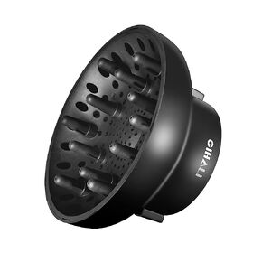 Universal Hair Diffuser “Super Sturdy" 1.7 Inch to 2.6 Inch for Natural Curly and Wavy Hair, Hair Dryer Attachment (Black Matte)