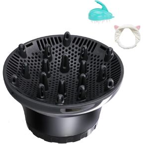Hair Diffuser Universal Hair Diffuser Attachment Hair Dryer Diffuser for Fine Thick Curly Wave and Frizzy Hair Professional Salon Tool Suitable for 1.4-inch to 2.6-inch Blow Dryer