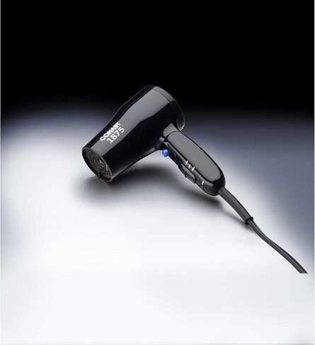 Conair 1875 Watt Compact Dual Voltage Travel Hair Dryer with Folding Handle, Grey in Kuwait