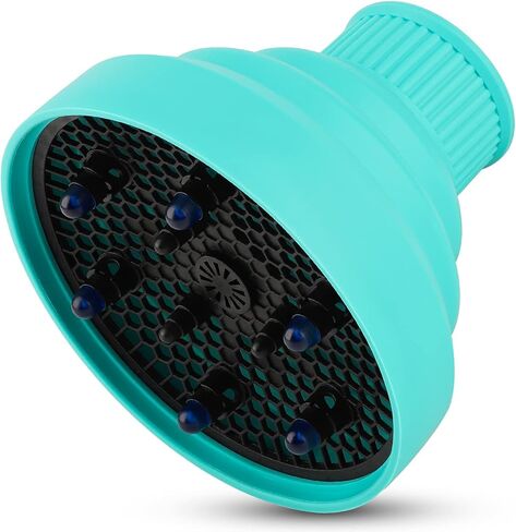 Travel Hair Dryer Diffuser, Segbeauty Collapsible Portable Hair Diffuser, Profession Blow Dryer Diffuser Attachment for Natural Thick Hair, Suitable for Nozzle 1.65 inches to 1.77 inches - Black in Saudi Arabia