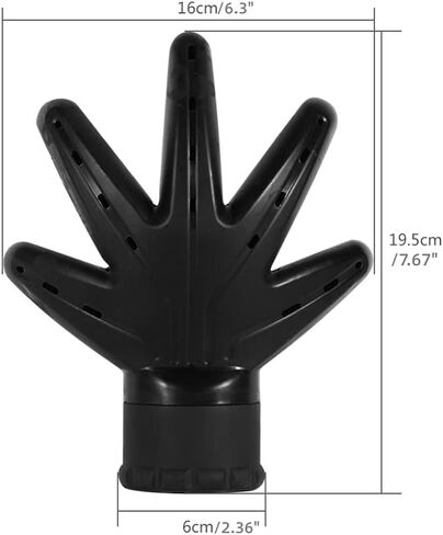 Hair Dryer Diffuser, Hand Shape Hairdressing Blow Dryer Blowdryers Curly Wavy Hair Natural Curly Hair All Hair Types,Suitable for INNER DIAMETER 4.5-6CM/1.7"-2.3“ Round Mouth in Saudi Arabia