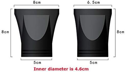 2 قطعة غير عالمية مجفف الشعر فوهة، غطاء بلاستيكي أسود، مجفف الشعر، مجفف الشعر مسطح مجفف الشعر فوهة تجفيف ضيقة مكثف بديل خاص للقطر الخارجي 4.5 سم-4.6 سم مجفف الشعر in Kuwait