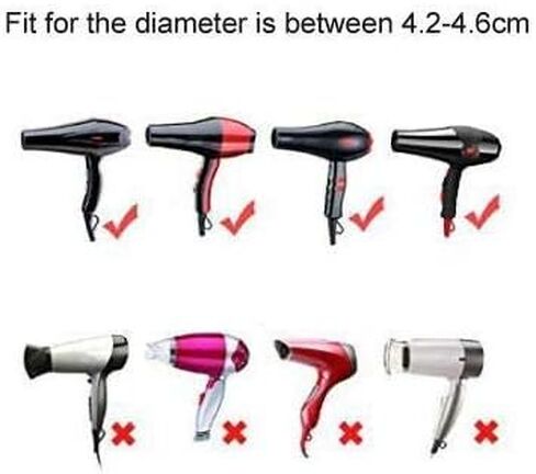 2 قطعة غير عالمية مجفف الشعر فوهة، غطاء بلاستيكي أسود، مجفف الشعر، مجفف الشعر مسطح مجفف الشعر فوهة تجفيف ضيقة مكثف بديل خاص للقطر الخارجي 4.5 سم-4.6 سم مجفف الشعر in Kuwait