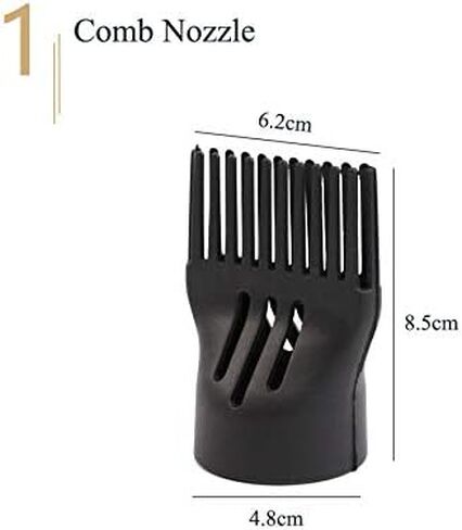 1Set/5Pcs Black Hair Dryer Accessories Kits Hair Dryer Nozzle Hair Dryer Diffuser Blow Flat Hair Drying Nozzle Narrow Concentrator Replacement Hair Comb Non-Universal for Diameter 4.0cm-4.8cm in Kuwait
