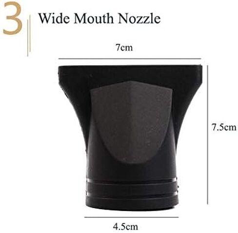 1Set/5Pcs Black Hair Dryer Accessories Kits Hair Dryer Nozzle Hair Dryer Diffuser Blow Flat Hair Drying Nozzle Narrow Concentrator Replacement Hair Comb Non-Universal for Diameter 4.0cm-4.8cm in Kuwait