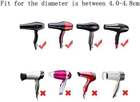 1Set/5Pcs Black Hair Dryer Accessories Kits Hair Dryer Nozzle Hair Dryer Diffuser Blow Flat Hair Drying Nozzle Narrow Concentrator Replacement Hair Comb Non-Universal for Diameter 4.0cm-4.8cm in Kuwait