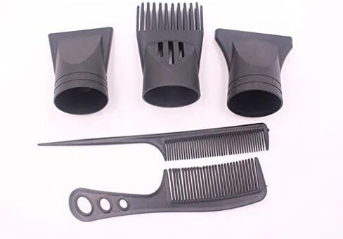 1Set/5Pcs Black Hair Dryer Accessories Kits Hair Dryer Nozzle Hair Dryer Diffuser Blow Flat Hair Drying Nozzle Narrow Concentrator Replacement Hair Comb Non-Universal for Diameter 4.0cm-4.8cm in Kuwait