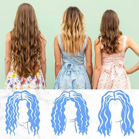 مكواة تجعيد الشعر من السيراميك، مكواة تجعيد الشعر، تمويج الشعر لأمواج الشاطئ، مكواة تجعيد الأسطوانة العميقة، 3 أسطوانات مكواة تجعيد 0.59 بوصة / 15 مم تجعيد الشعر الفوري هدايا عيد الحب للنساء in Kuwait