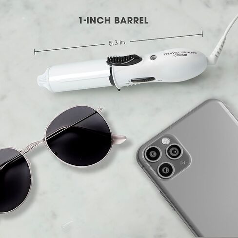 Conair Travel Curling Iron, Mini 1- Inch Ceramic Curling Iron in White by Travel Smart in Saudi Arabia
