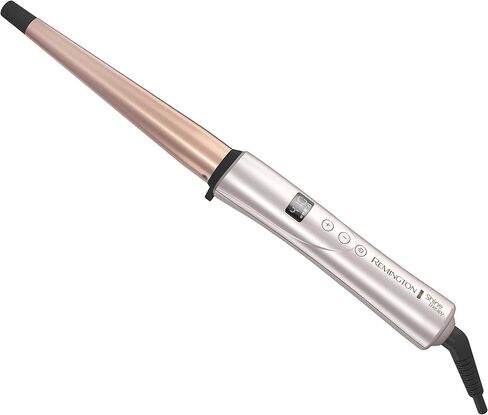 REMINGTON Shine Therapy Argan Oil & Keratin Infused ½-1 Inch Tapered Curling Wand for Natural Curls, Includes Heat Glove in Saudi Arabia