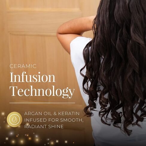REMINGTON Shine Therapy Argan Oil & Keratin Infused ½-1 Inch Tapered Curling Wand for Natural Curls, Includes Heat Glove in Saudi Arabia