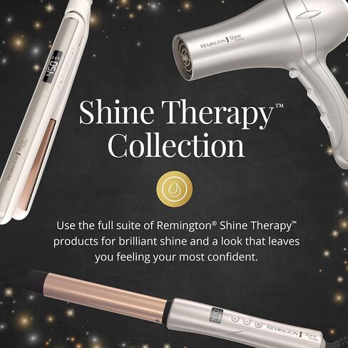 REMINGTON Shine Therapy Argan Oil & Keratin Infused ½-1 Inch Tapered Curling Wand for Natural Curls, Includes Heat Glove in Saudi Arabia