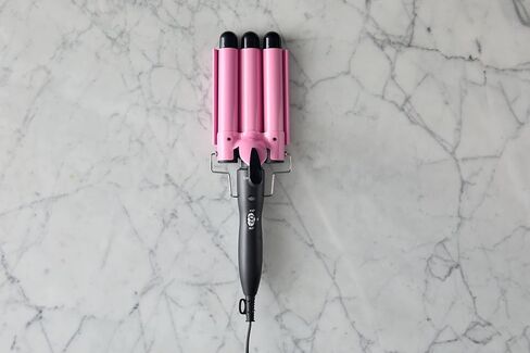 BellaPro 25mm Hair Waver – 3 Barrel Curling Iron - Beach Wave Curling Iron – 1- inch Ceramic – All Hair Types – Controlled Heat - Pink/Black in Saudi Arabia