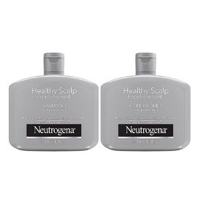 Neutrogena Healthy Scalp Rapid Renewal Shampoo & Conditioner with Pea Protein, UV Damage Protecting Shampoo for Strong Healthy-Looking Hair, 12 Fl Oz