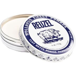 REUZEL Clay Matte Pomade, Medium All Day Hold, Water Soluble Styling, No Shine and Flake Free, Easy To Wash Out, For All Hairstyles