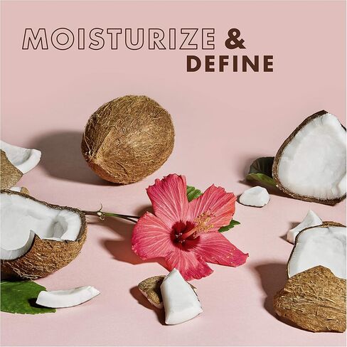 بلسم شيا مويستشر كيرل شاين سيليكون للشعر المجعد، جوز الهند، الكركديه، ترطيب وتحديد 13oz in Kuwait