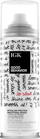 IGK GOOD BEHAVIOR Spirulina Protein Smoothing Spray | Keratin Like Treatment + Frizz Control + Heat Protectant | Vegan + Cruelty Free | in Saudi Arabia