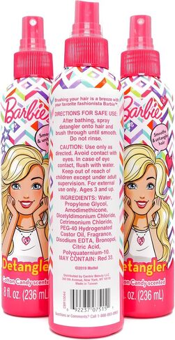 Barbie Cotton Candy Scented Hair Detangler 8oz (Pack of 3) in Saudi Arabia