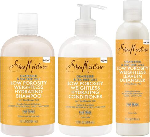 SheaMoisture Weightless Hydrating Detangler For Moisture Resistant, Curly, Coily Hair Low Porosity Lightweight Hair Detangler 8 oz in Saudi Arabia