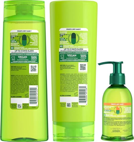 مصل Garnier Fructis Sleek & Shine المضاد للتجعد للشعر المجعد والجاف، زيت الأرغان، 5.1 أونصة سائلة، عدد 1 (قد تختلف التعبئة) in Kuwait
