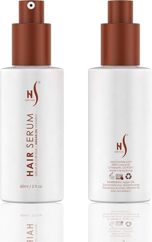 HerStyler Argan Oil Hair Serum - for Frizz, Straightening, Styling & Shine | Hair Repair Serum for Frizzy & Damaged Hair - Lightweight - Hydrating - Fast Absorbing - For Thicker, Fuller Hair - 1 Pack in Saudi Arabia