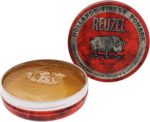 REUZEL Red Pomade, Medium All Day Hold, Water Soluble Styling, High Shine and Flake Free, Easy To Wash Out, For All Hairstyles in Saudi Arabia