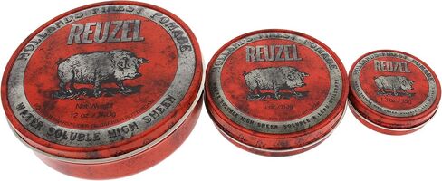 REUZEL Red Pomade, Medium All Day Hold, Water Soluble Styling, High Shine and Flake Free, Easy To Wash Out, For All Hairstyles in Saudi Arabia