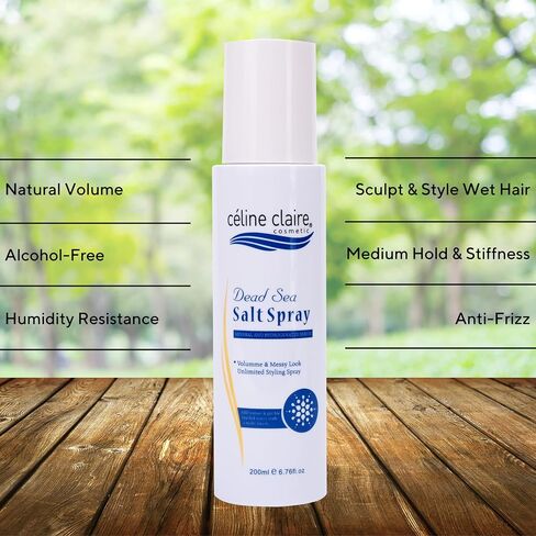 Celine Claire dead sea salt spray carries rich minerals from dead sea clay salt, hair texturing and volumizer, for men and women, hair thickening for firm all day hold, hair mist salt spray to boost volume of your hair texturizer for natural hair beach wa in Saudi Arabia