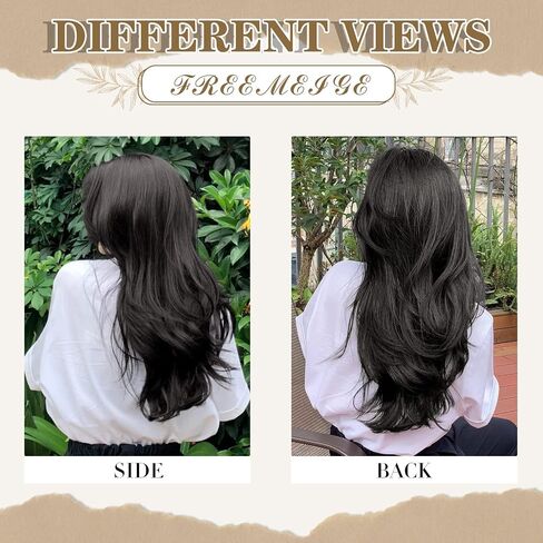 Clip in Hair Extensions Brown Hair Extensions for Women Hair Extensions Clip ins Layered Hair Extensions 4pcs Thick Hair Extensions Long Straight Hair Extensions 20 Inch in Kuwait