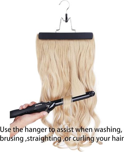 Hair Extensions Hanger with Storage Bag Hairpieces Storage Holder Wigs Carrier Case for Store Style Hair Black Color in Kuwait