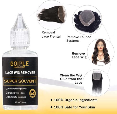 Wig Glue 1.34OZ, Waterproof Lace Front Wig Glue for Wigs with Tools and Hair Wax Stick (Wig Glue/Wig Glue Remover/Hair Wax Stick/Edge Control Wax/Elastic Band/Hair Dual Drush) in Saudi Arabia