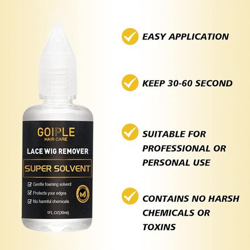 Wig Glue 1.34OZ, Waterproof Lace Front Wig Glue for Wigs with Tools and Hair Wax Stick (Wig Glue/Wig Glue Remover/Hair Wax Stick/Edge Control Wax/Elastic Band/Hair Dual Drush) in Saudi Arabia